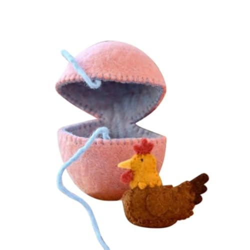 Uxsjakjsd Handgefertigtes Osterei Aus Wollfilz mit Überraschungshenne - Umweltfreundliche Frühlingsdekoration für C Uxsjakjsd Handgefertigtes Osterei Aus Wollfilz mit Überraschungshenne - Umweltfreundliche Frühlingsdekoration für C von Uxsjakjsd
