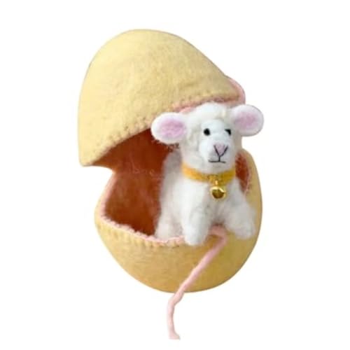 Uxsjakjsd Handgefertigtes Osterei Aus Wollfilz mit Überraschungslamm - Umweltfreundliche Frühlingsdeko für B Uxsjakjsd Handgefertigtes Osterei Aus Wollfilz mit Überraschungslamm - Umweltfreundliche Frühlingsdeko für B von Uxsjakjsd