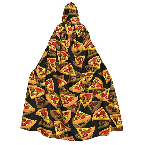 VACSAX Unisex Kapuzenumhang Pizza 3D Druck Erwachsene Umhang mit Kapuze Cosplay Kostüme Umhang Robe für Halloween von VACSAX