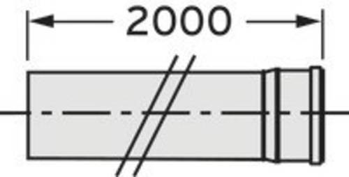 Vaillant 20042770 Montagerohr (Ø x L) 130mm x 2000.00mm Grau von VAILLANT