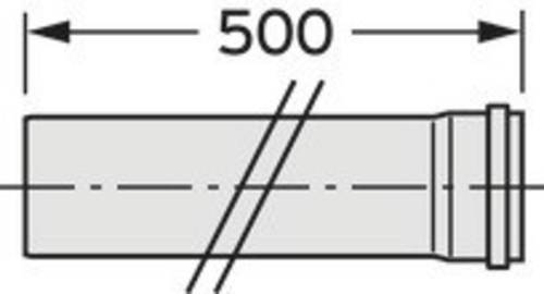 Vaillant 20095543 Montagerohr (Ø x L) 150mm x 500.00mm Grau von VAILLANT