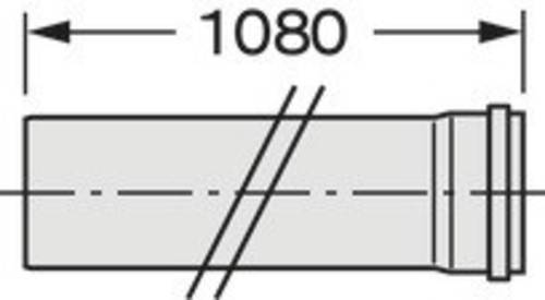 Vaillant 20095546 Montagerohr (Ø x L) 160mm x 1000.00mm Weiß von VAILLANT