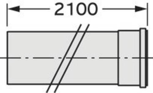 Vaillant 20095551 Montagerohr (Ø x L) 200mm x 2000.00mm Weiß von VAILLANT