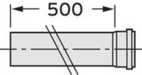 Vaillant 20106384 Montagerohr (Ø x L) 110mm x 500.00mm Weiß von VAILLANT