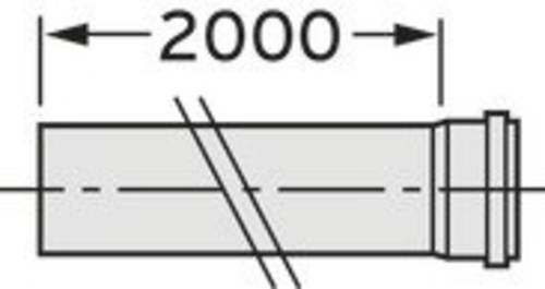 Vaillant 20106386 Montagerohr (Ø x L) 110mm x 2000.00mm Weiß von VAILLANT
