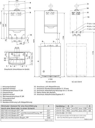 Vaillant VC 146/5-5 E Gas-Brennwert-Wandheizgerät A (A+++ - D) von VAILLANT