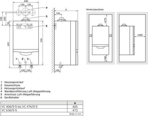 Vaillant VC 406/5-5 E Gas-Brennwert-Wandheizgerät A (A++ - G) von VAILLANT