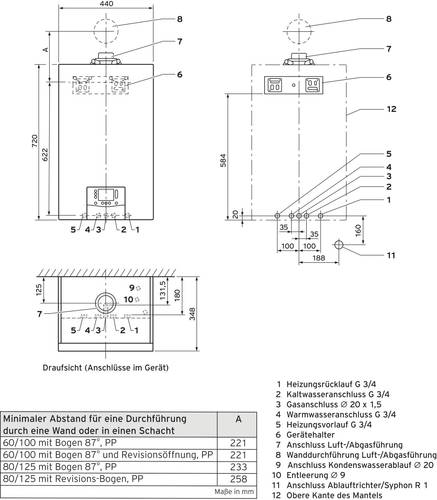 Vaillant VCW20/26CS/1-5/E/LLP Gas-Brennwert-Wandheizgerät A (A+++ - D) von VAILLANT