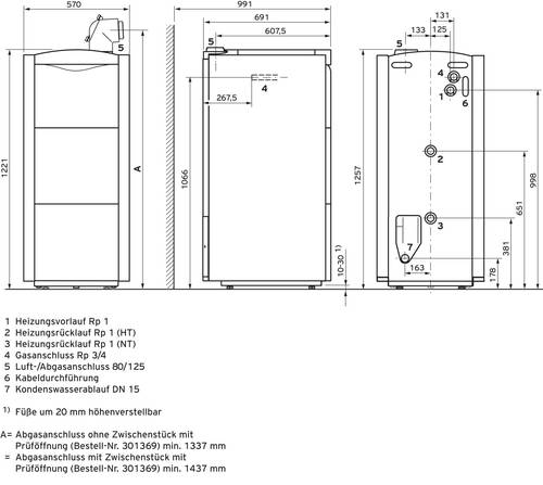 Vaillant VKK 366/4 E-Gas Gas-Brennwertkessel A (A+++ - D) von VAILLANT