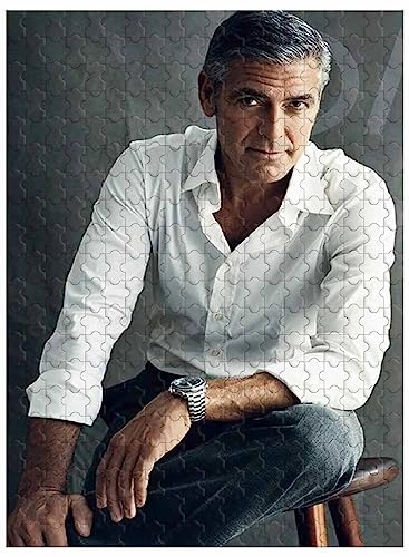 Für Erwachsene, 1000 Teile Holzpuzzle, Heimdekoration, Schauspieler George Clooney 75 * 50 cm von VAKUUM