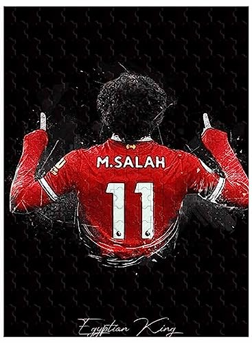Für Erwachsene, 1000 Teile Holzpuzzle, Wanddekoration, Mohamed Salah Fußball-Sportbild, 75 x 50 cm Für Erwachsene, 1000 Teile Holzpuzzle, Wanddekoration, Mohamed Salah Fußball-Sportbild, 75 x 50 cm von VAKUUM