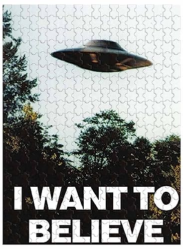 Für Erwachsene, 1000 Teile Holzpuzzle, Wanddekoration, X-Files - I Want to Believe - UFO - Filmposter Kino Filmbild 75 * 50cm von VAKUUM