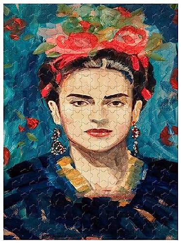 Für Erwachsene, 500 Teile Holzpuzzle, Heimdekoration, Gemälde von Frida Kahlo, 52 x 38 cm von VAKUUM