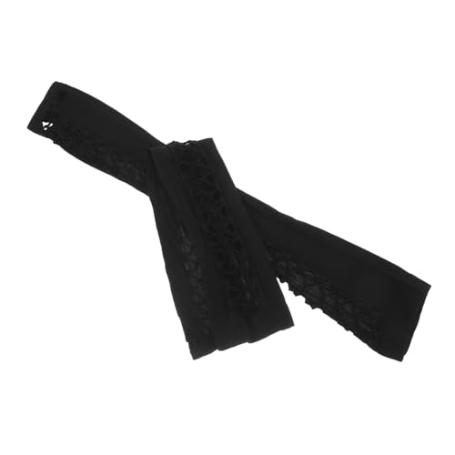 VALICLUD 1 Paar Armstulpen Goth Kleidung Handschuhe Cosplay Zubehör Goth Armstulpen Armstulpen Goth Schwarzes Nylon von VALICLUD