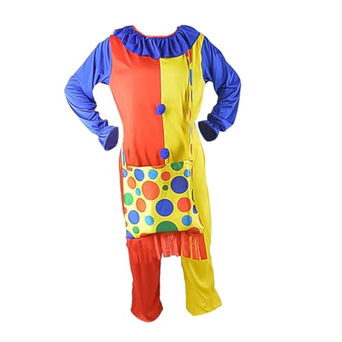 VALICLUD 1 Satz Clownkostüm Für Erwachsene Masken Clownkostüm Für Herren Süßes Clownkostüm Gruseliges Clownkostüm Karneval Clownkostüm Für Carnivals Halloween Colorful Polyester von VALICLUD