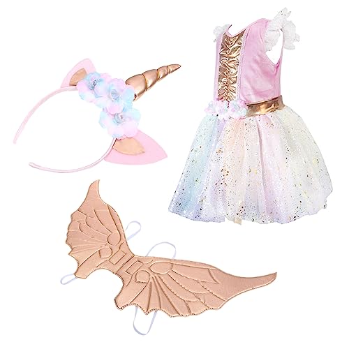 VALICLUD 1 Satz Einhorn Kostüm Cosplay-Zubehör Kostüme für Mädchen Ballett-Tutu-Rock Einhornrock Einhorn-Tutu-Kostüm kinderkleider kinderkleidung Cosplay-Kleidung schönes Kleid Gittergewebe von VALICLUD