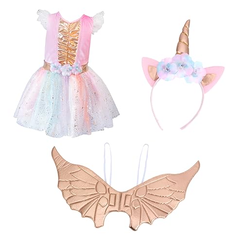 VALICLUD 1 Satz Einhorn Kostüm Geburtstags-Outfit Rock Zubehör für Partykostüme geschwollen Mesh-Tutu-Kostüm kinderkleider kinderkleidung Mädchenkleid Cosplay-Kleidung Polyester (Polyester) von VALICLUD