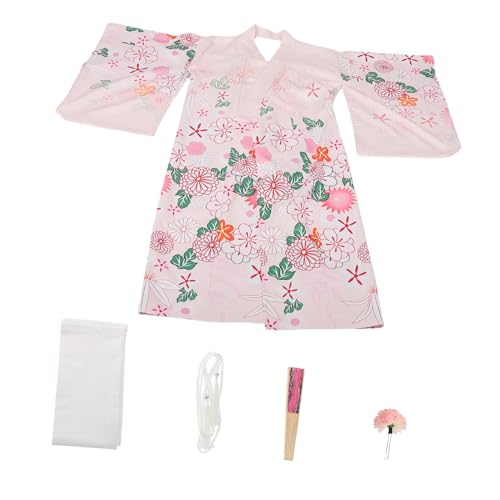 VALICLUD 1 Satz Kimono-furisode-kleidung Leichte Roben Für Frauen Yukata-frauen Japanischer Kimono Japanische Kimonos Für Frauen Japanischer Pyjama Japanisches Kimono-cosplay Rosa Polyester von VALICLUD