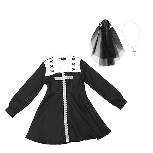 VALICLUD 1 Satz Kostüme Unserer Lieben Frau Horror Nonnenkleidung unheimlich Fee Die halloween costume halloween kleidung Halloween-Party-Requisiten Parteiuniform Chemiefasermischung Black von VALICLUD