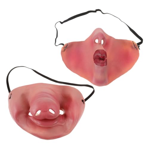 VALICLUD 1 Satz Lustige Maske Halloween-cosplay- Masken-cosplay Tierkopfmaske Kopfmaske Für Erwachsene Halbgesichtsmaske Halloween-maske Lustig Tiergesichtsmaske Kostümnase Emulsion von VALICLUD