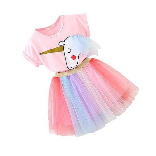 VALICLUD 1 Satz Partykostüm karnevalskostüme kinder faschingskostüme kinder karnevalskleidung kleidung kinder faschingkostüme Einhorn-Tutu-Kleid Cosplay-Kleidung Mädchenröcke Rosa von VALICLUD