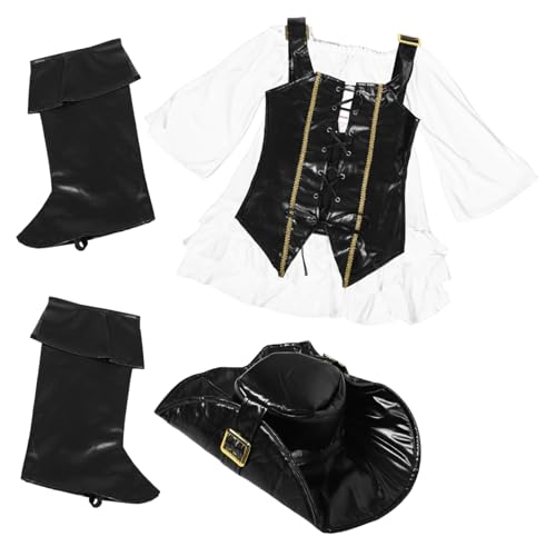 VALICLUD 1 Satz Piratenkostüm Für Mädchen Mittelalterkostüm Für Halloween-partykleid Für Kleine Mädchen Historisches Kostüm Für Mädchen Piratenkleid Für Mit Spitze Polyester von VALICLUD