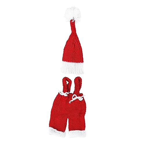 VALICLUD 1 Satz Weihnachtsoutfits Für Mädchen Kostüm Für -jungen-mütze Babykleidung Für Mädchen Anzüge Für Jungen -weihnachtskleidung Foto Neugeborenes Rot Baumwollfaden von VALICLUD