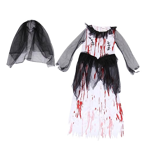 VALICLUD 1 Set 2 Stück Halloween Kostüme Für Weiße Halloween Partygeschenke Outfits Für ädchen Polyester Halloween von VALICLUD