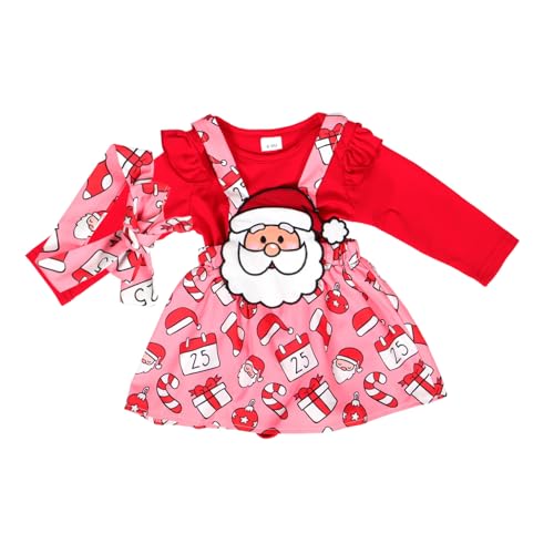 VALICLUD 1 Set Baby-weihnachts-overall-kleidung Für 6–9 Monate Neugeborene Mädchen-outfits, Herbst-winter-baby-weihnachtskleid, Baby-mädchen-strampler Und Hosenträger-rock-set von VALICLUD