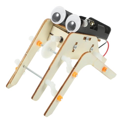 VALICLUD 1 Set DIY Roboter Stammspielzeug DIY Wissenschaftstechnologie Spielzeug Elektromotor Holzbearbeitungsspielzeug Spinnenroboter 3D Puzzle Wissenschafts Explorer Spielzeug von VALICLUD