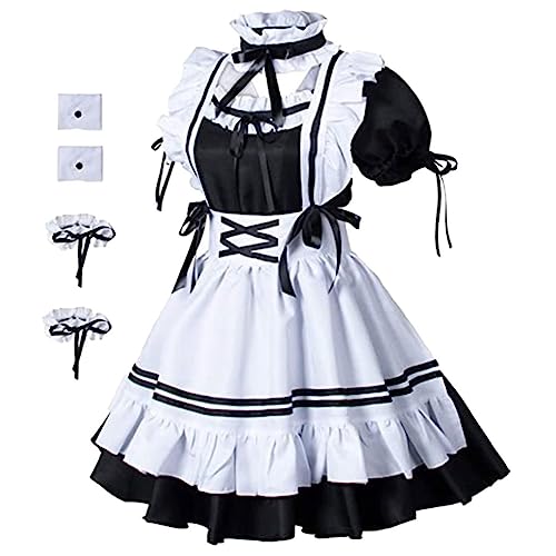 VALICLUD 1 Set Halloween Kostü Kleid Mit Schürze Arm Und Fußbändern Cosplay Für Partys Und Rollenspiele von VALICLUD