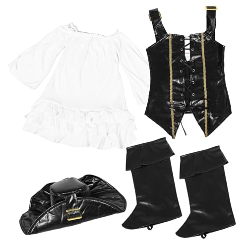 VALICLUD 1 Set Mädchen Piratenkostüm Kinderkleid Spitzen Outfits Kinderort Mädchen Kleidung Outfits Für Mädchen Kostüme Mädchen Langarm Kleid Mädchen Kleid Mädchen Kleidung von VALICLUD