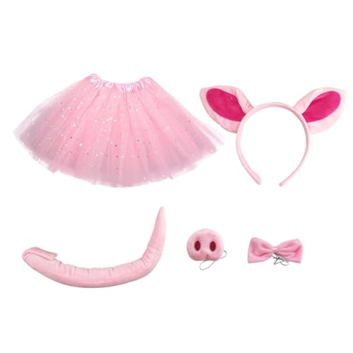 VALICLUD 1 Set Plüschschwein Stirnband Melodrama Performance Haarnadel Schweinchen Stirnband Rock Anzug Requisiten Cosplay Party Prop Plüschfigur Spielzeug Plüschtiere Plüschtiere von VALICLUD