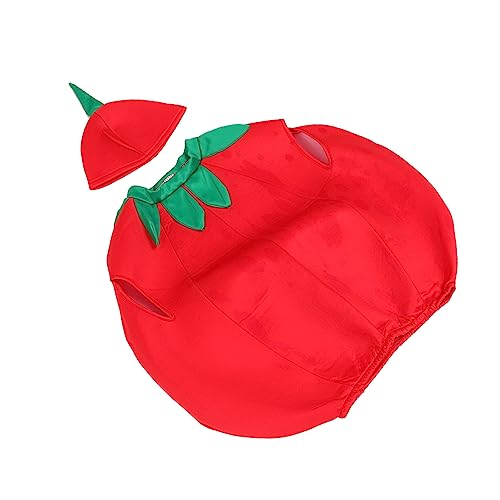 VALICLUD 1 Set Tomaten Kinderkleidung Jesus Hüte Unisex Anzieh Requisiten Kostüm Hut Veggie Kostüme Mädchen Hut Kleid Anzüge Für Jungen Verkleidungszubehör Kostümparty Kostüme von VALICLUD