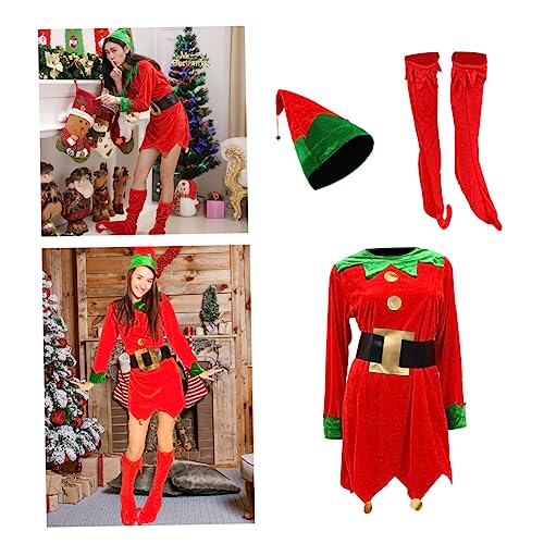 VALICLUD 1 Set Weihnachtskostüm Festliches Performance Kleid Für Partys Weihnachtskleidung Für Damen Ideal Für Feiertagsfeiern Und Festliche Anlässe von VALICLUD