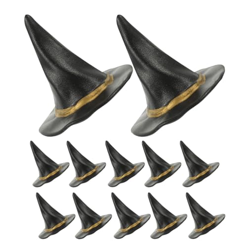 VALICLUD 12 Stücke Winzige Hexenhüte Schwarz Kunststoff Miniatur Hexenhut Dekorationen für Puppenhaus Handwerk, 2, 56 in VALICLUD 12 Stücke Winzige Hexenhüte Schwarz Kunststoff Miniatur Hexenhut Dekorationen für Puppenhaus Handwerk, 2, 56 in von VALICLUD