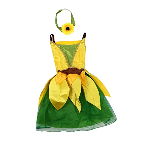 VALICLUD 1Stk Partyrock Geburtstagskleid für ädchen Sonnenblumen-Outfits Tutu-Kleider für ädchen Kleinkindröcke Festliche Kleidung für Kinder Bühnenkleidung für Kinder Yellow von VALICLUD