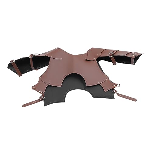 VALICLUD 1Stk Schulterstücke mittelalter mittelalter rüstung shoulder armor Brustgeschirr Schulterpanzer für Cosplay-Rüstungskostüm Rüstungen aus PU-Leder Brown von VALICLUD