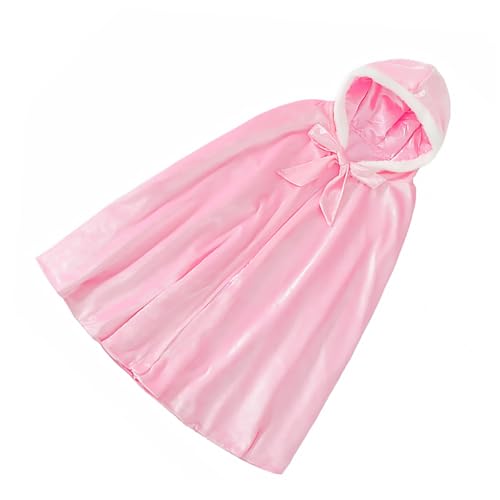 VALICLUD 1Stk Umhang für Kinder Kapuzenkleid Weihnachtsumhang Mädchen Kapuzenmantel für Mädchen Kleid für Kinder Halloween Costume Halloween Kleidung Partykostüm Partymantel Baumwolle Rosa von VALICLUD