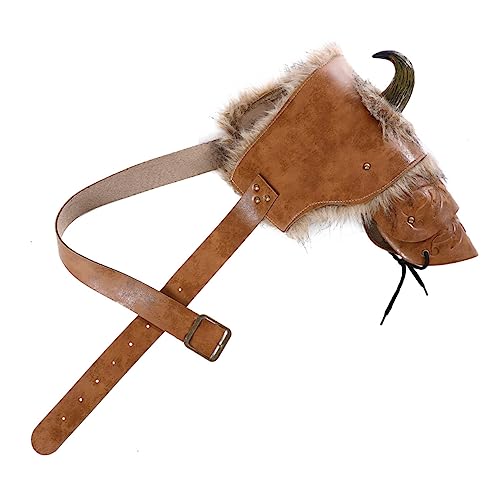 VALICLUD 2 STK Mann rüstung kostüm Mittelalterliches Rüstungskostüm Schulterpolster für Männer Schulterschutz Rüstung Viking Costume Shoulder Armor Rüstungsschulter Schulterstücke aus Leder von VALICLUD