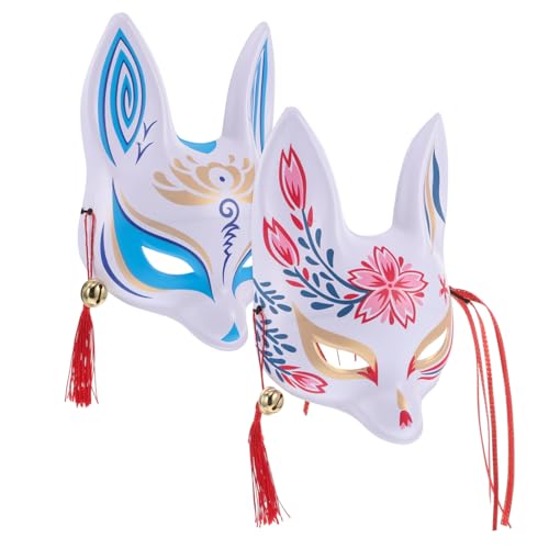 VALICLUD 2 Stück Fuchs Maske Fuchs Halbmaske Cartoon-fuchs-maske Fuchs-gesichtsmaske Japanische Katzenmaske Halloween-fuchsmaske Ihre Eine Maske Masken Im Japanischen Stil Plastik von VALICLUD