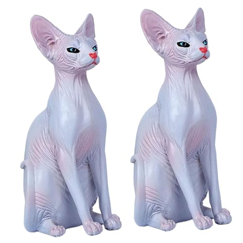 VALICLUD 2 Stück Realistische Haarlose Katzenfigur Kunststoff Glatte Oberfläche Dekorativ und Fühlbar Pädagogisches Lernspielzeug und Stilvolle Deko für Zuhause und Schule VALICLUD 2 Stück Realistische Haarlose Katzenfigur Kunststoff Glatte Oberfläche Dekorativ und Fühlbar Pädagogisches Lernspielzeug und Stilvolle Deko für Zuhause und Schule von VALICLUD