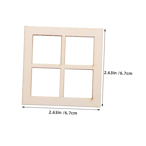 VALICLUD 24 Stück Teiliges Miniatur Puppenhaus Fenster aus Massivem Holz Kleines Glänzendes Fenster DIY Bastelset für Mini raumdekoration Robuste Miniaturmöbel Zubehör für Schreibtisch und VALICLUD 24 Stück Teiliges Miniatur Puppenhaus Fenster aus Massivem Holz Kleines Glänzendes Fenster DIY Bastelset für Mini raumdekoration Robuste Miniaturmöbel Zubehör für Schreibtisch und von VALICLUD