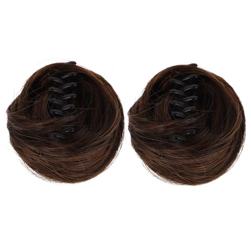 VALICLUD 2St haarknoten verlängerung Haarspangen Haarklammer Hair Claw Clip Hair Clip lockige Echthaarperücke Glatte Echthaarperücke Brötchenklammer Dutt Haarspange Hochtemperaturdraht von VALICLUD