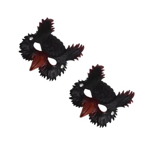 VALICLUD 2st Eulenmaske Abschlussball Masken Dekorative Masken Augenmasken Halloween-kostümzubehör Halloweenkostüm Geburtstagsparty Liefert Masken Retro-masken Black Plastik von VALICLUD