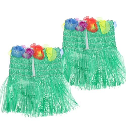 VALICLUD 2st Hawaiianisches Röhrenoberteil Strand Für Die Luau-party Schwimmbad Kostüm Luau-outfits Für Frauen Ballongirlande Party-banner Hula-bh Tanzen Luau-partyzubehör Green Plastik von VALICLUD