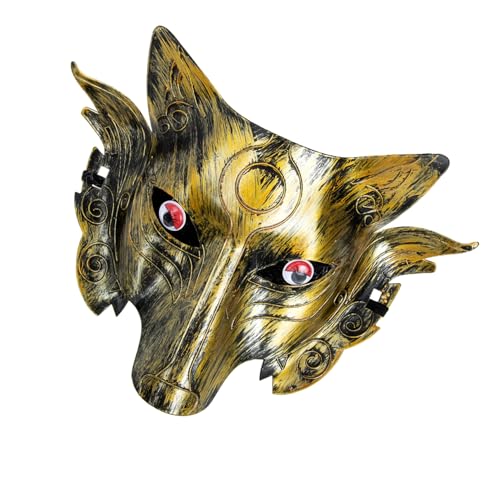 VALICLUD 2st Wolfsmaske Fuchs Wolf-halloween Tiermasken Für Erwachsene Türdekoration Maske Für Draußen Maske Für Festival Beängstigend Halloween-ohren Nase Kiefer Maskiert Grimasse Plastik von VALICLUD