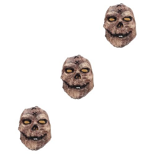 VALICLUD 3 Stk Vogels Cheuche Maske Vogelscheuche Dekor Rollenspielkostüm Maskerade-party-maske Halloween-cosplay Unheimlich Gruselige Gesichtsbedeckung Halloween-ornamente Clown Emulsion von VALICLUD