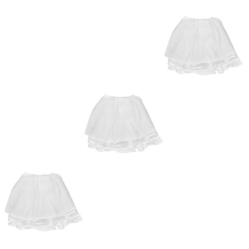 VALICLUD 3St Bustierrock Petticoat Foto Unterrock Krinoline für Mädchen Krinolinerock für Mädchen Krinolinrock für Mädchen Nylon Weiß von VALICLUD