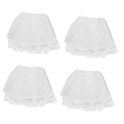 VALICLUD 4 Stück Bustierrock Petticoat Foto dekorativer Krinoline-Unterrock für Mädchen Krinoline für Mädchen Krinolinerock für Mädchen Bequemer Krinoline-Unterrock für Mädchen Nylon Weiß von VALICLUD